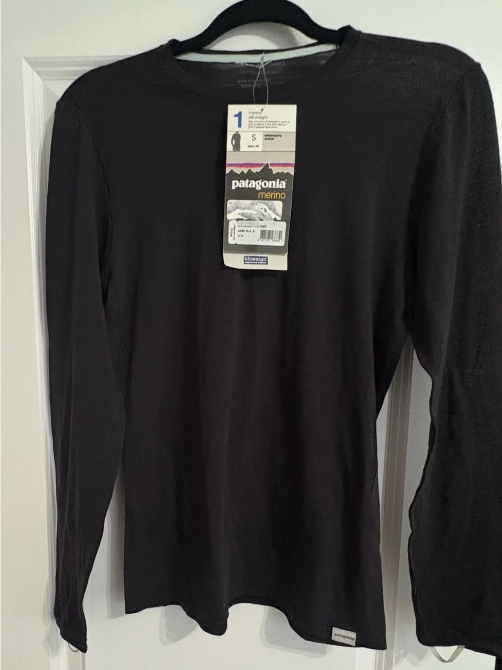 Patagonia Long-Sleeve Merino Crew - Black